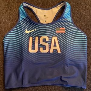 Nike Pro Elite Team USA Olympics PE 16’ Running Bra Top Size Large